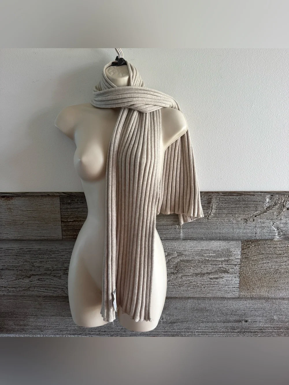 Riscatto Portofino Made in Italy Merino Wool Blend Ribbed Knit Scarf